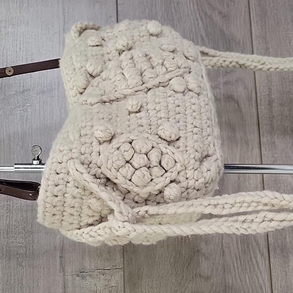 GERARD DAREL Beige Crochet Crossbody Shoulder Bag - Picture 3 of 11